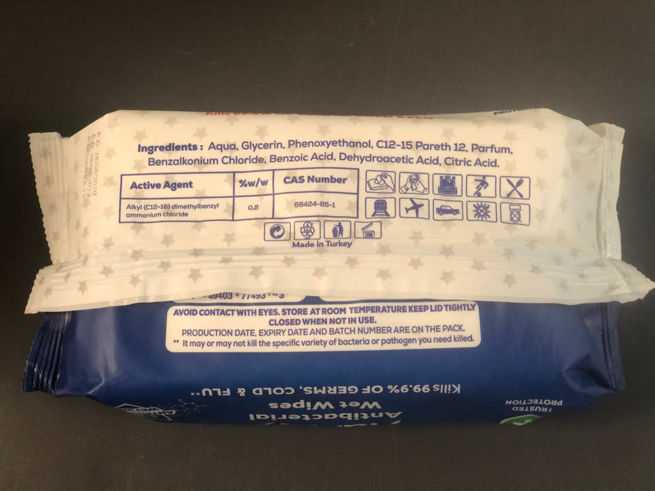 Disinfecting wipes Antimicrobial Kills 99.9% of Viruses 72/package