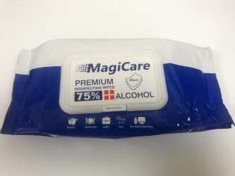 ALCOHOL DISINFECTING WIPES 75%  60 wipes/ package