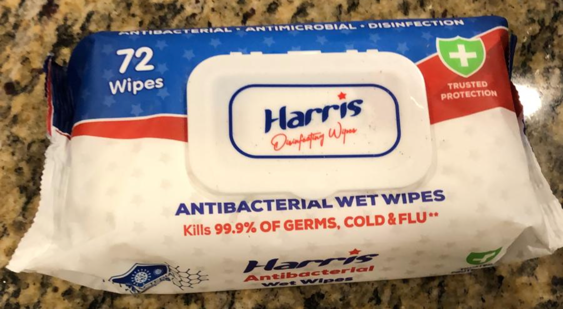Antibacterial Wet Wipes killpps 99.9% of germs 72 Wipes