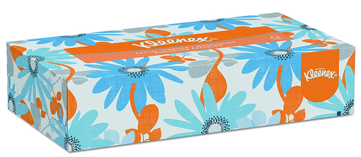 TISSUE, FACIAL, KLEENEX SHEET SIZE 8" X 9" BOX/100