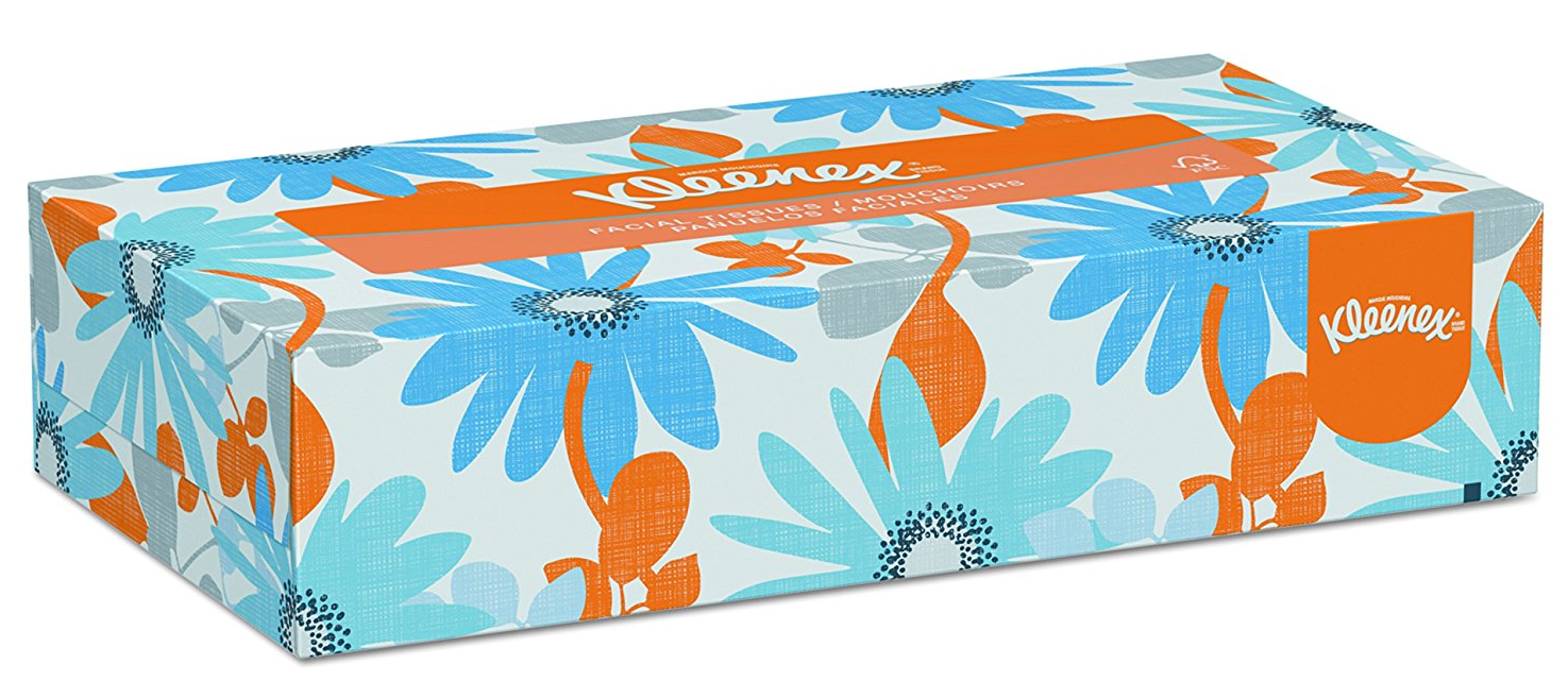 TISSUE, FACIAL, KLEENEX SHEET SIZE 8" X 9" BOX/100