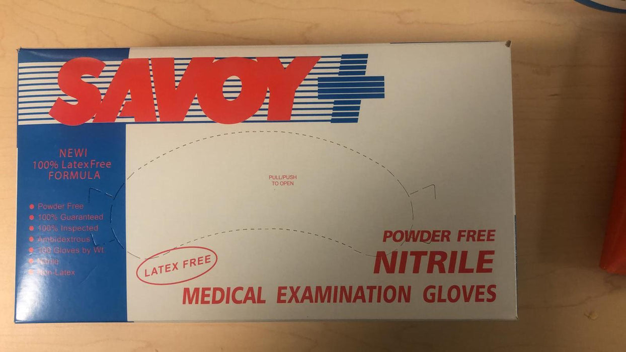 NITRILE Powder Free Medical Examination Gloves (1bx/100 gloves)