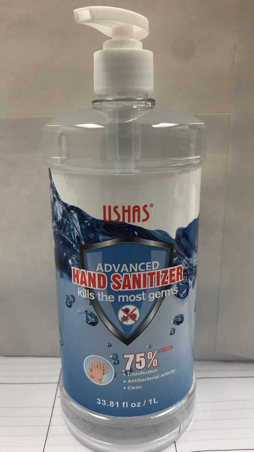 Hand Sanitizer w/pump 75%   1 Liter/33.81 fl oz